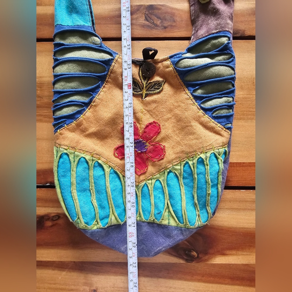 India Boutique Bohemian Crossbody Bag | Made in Nepal - Picture 5 of 16